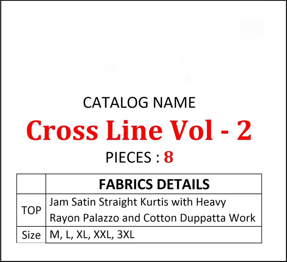 Cross Line Vol-2 Rangoon Jam Satin Straight Kurtis Cross Line Vol-2 Rangoon Jam Satin Straight Kurtis